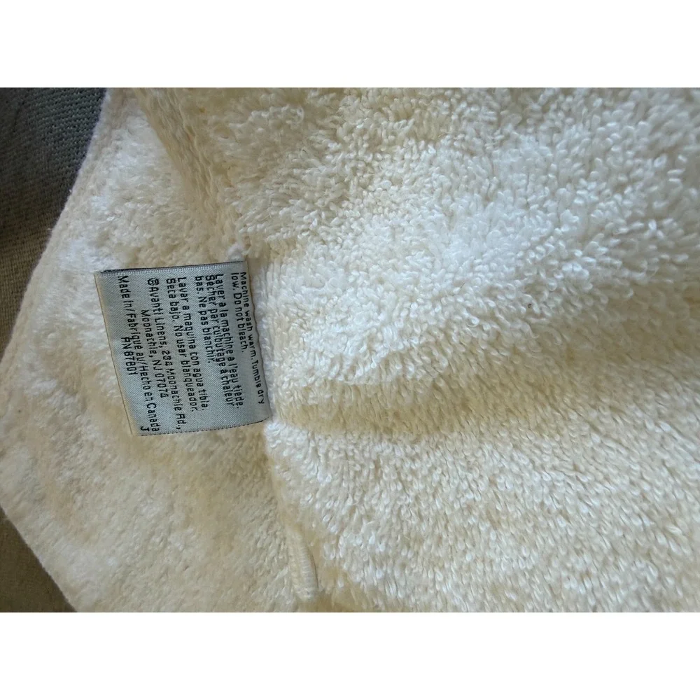 Vintage Avanti Premier Egyptian Cotton Rose Hand Towels Set 2 26x16 Peach Beige